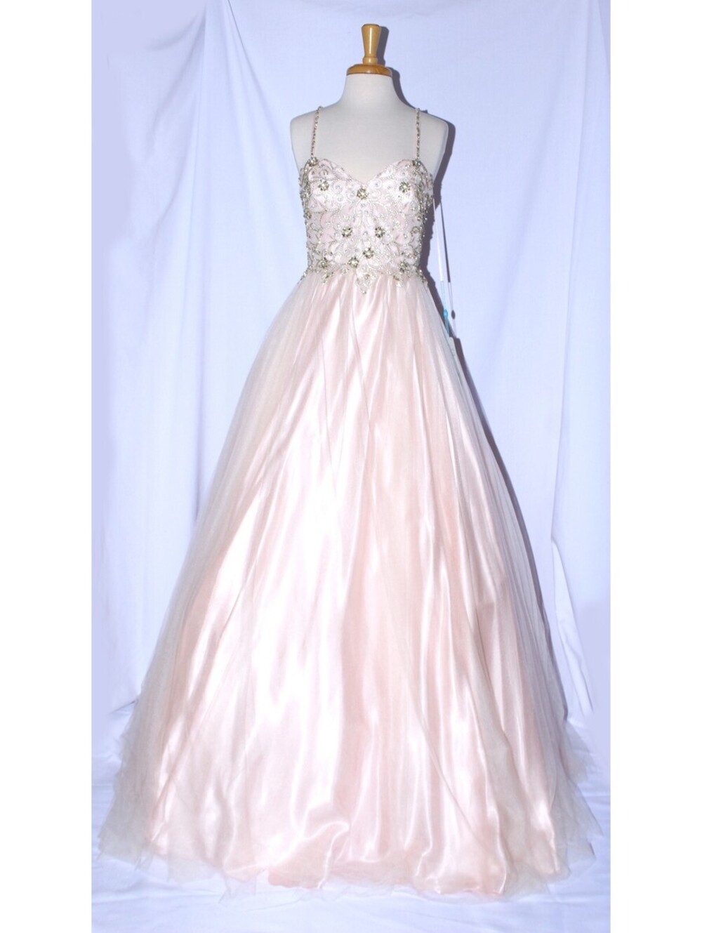 Layla K-Mayqueen LK85 Princess Ball Gown Style Prom Dress-Size 12-BLUSH-NEW